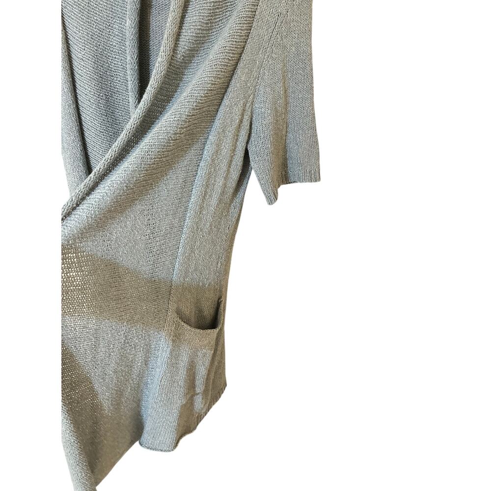 Anthropologie Sparrow Knit Open Front Pocket Cardigan Blue Small - Picture 6 of 9